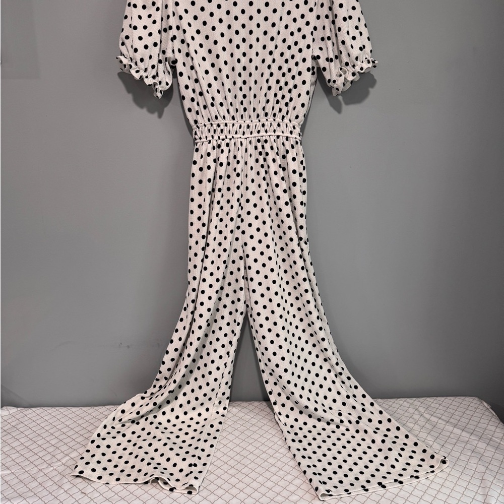 Zara Cream and Black Polka Dot Jumpsuit Size 13-14 (CM 164)
